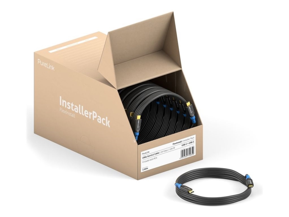 Purelink Fi-U400-005-Pck, 0,5 M, Usb C, Usb C, Usb4 Gen 2X2, 20 Gbit/S, Schwarz, Blau