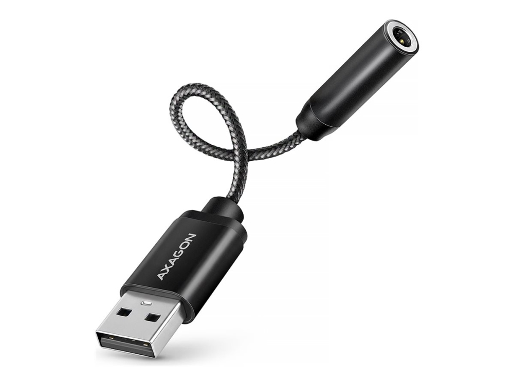 Axagon Axagon Ada-Ha Usb-Adapter, Usb-A Auf 3,5 Mm Klinke Hi-Res Dac Audio Adapter, 384 Khz / 32 Bit, Stereo
