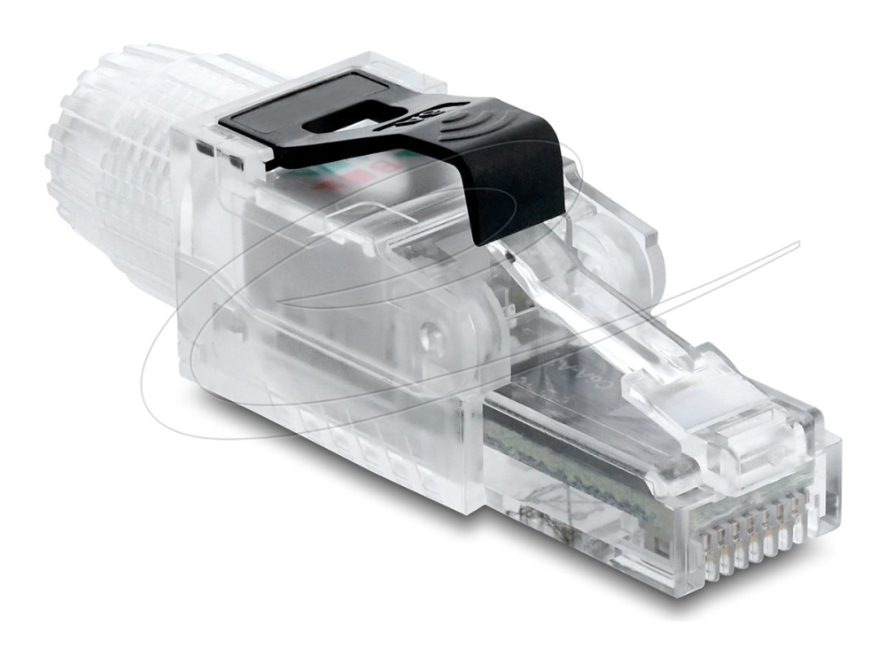 Delock Rj45 Stecker Feldkonfektionierbar Cat.6A Ungeschirmt Transparent / Schwarz