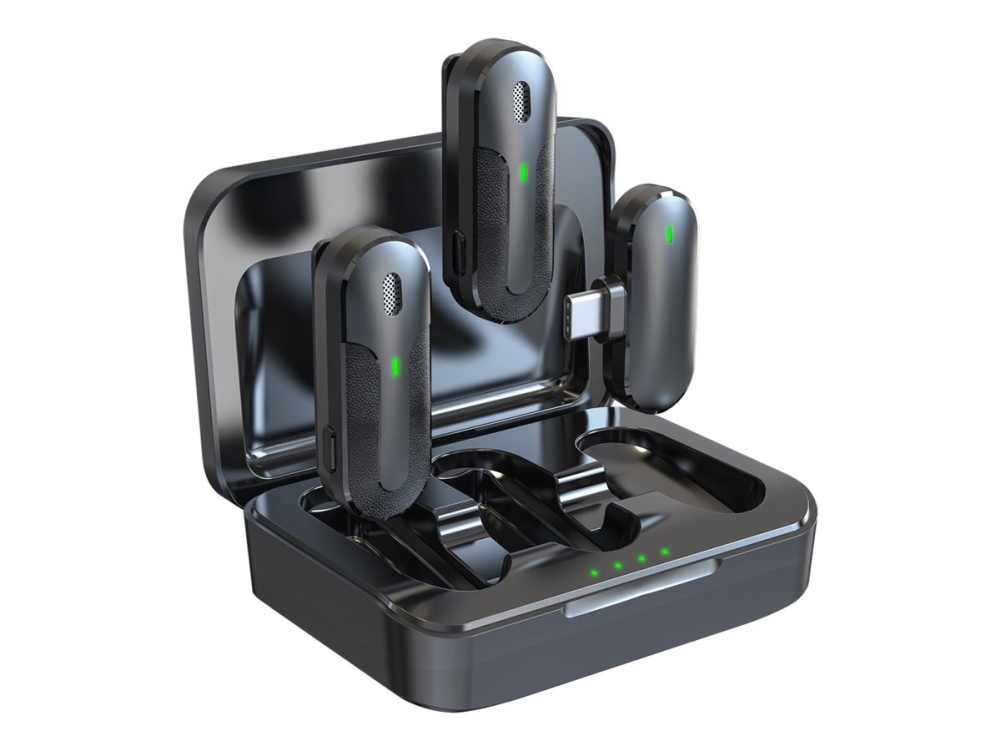 Technaxx Tx-301, Lavalier-Mikrofon, 15 M, Akku, Bodypack-Empfänger, Acrylnitril-Butadien-Styrol (Abs), Usb Typ-C