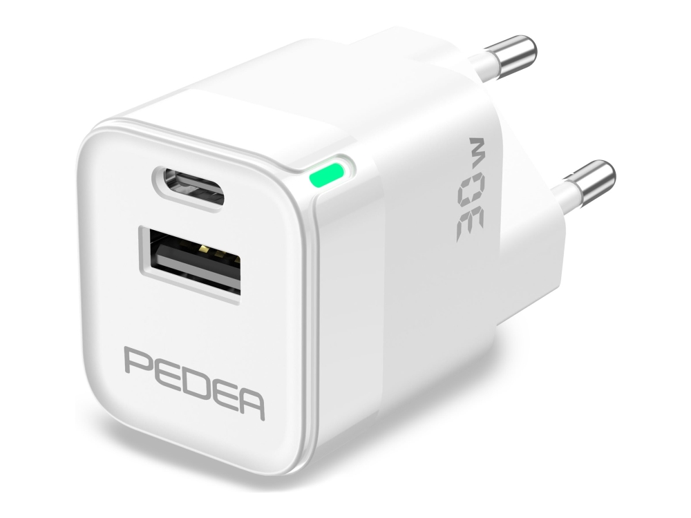 Pedea Dual Mini Reiselader 30W, Drinnen, Ac, Weiß