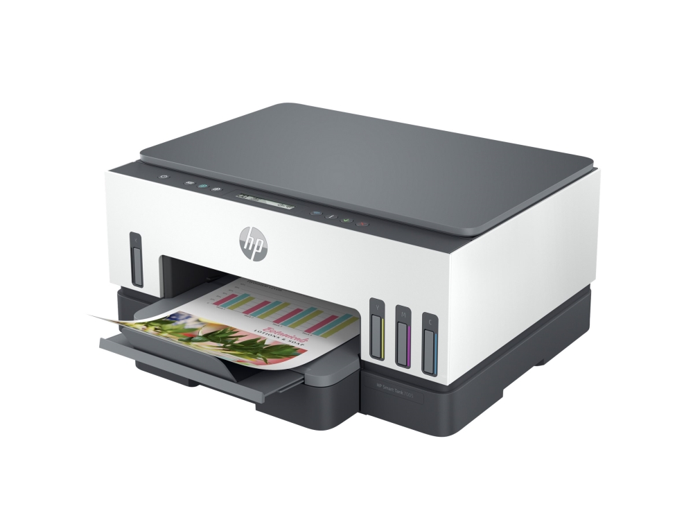 HP Smart Tank 7008 All-in-One - Multifunktionsprinter - farve - blækprinter - Legal (216 x 356 mm)/A4 (210 x 297 mm) (original) - A4/Legal (medie) - op til 13 spm (kopiering) - op til 15 spm (udskriver) - 250 ark - USB 2.0, Wi-Fi