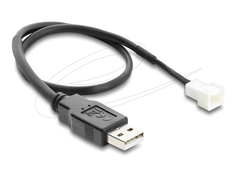 Delock - Blæser Strømkabel - Usb (Han) Til 3-Stiftet Blæserstikforbindelse (Han) - 5 V - 30 Cm