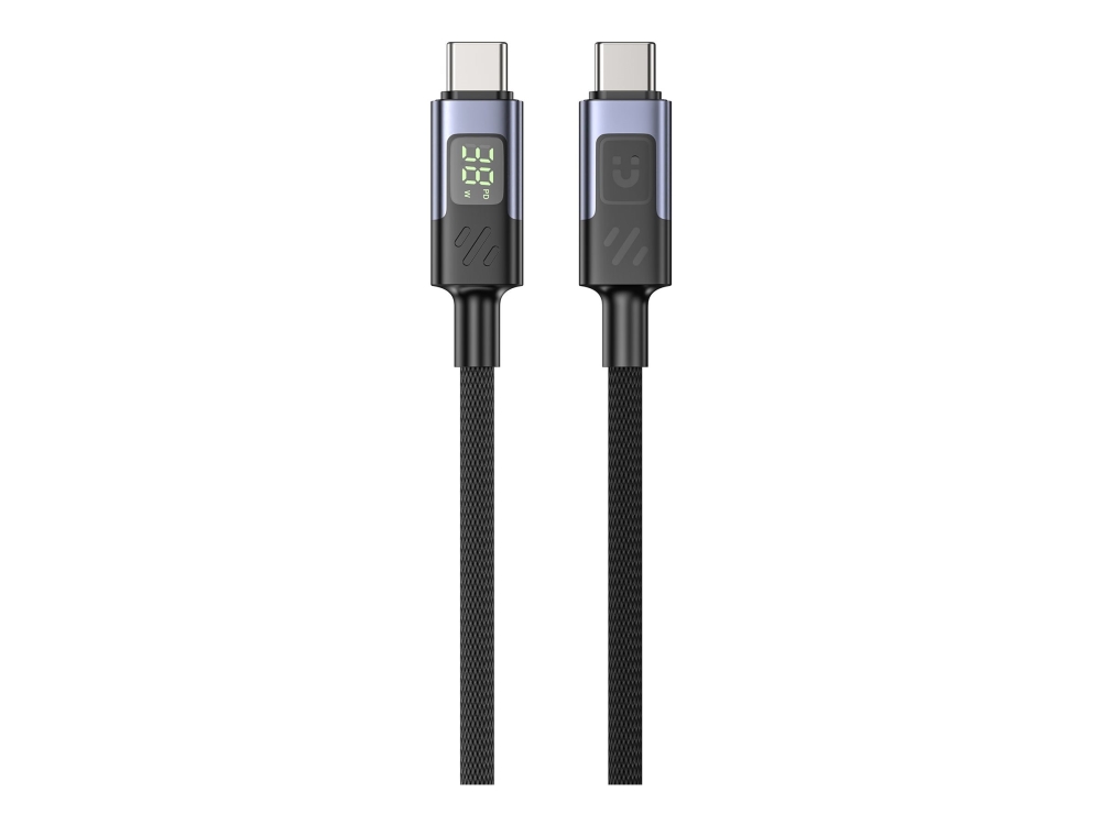 Unitek - Usb-Kabel - Usb-C (Han) Til Usb-C (Han) - Usb 2.0 - 20 V - 3 A - 1 M - Usb Power Delivery (60W), Led-Display, Op Til 480 Mbps Dataoverførsel
