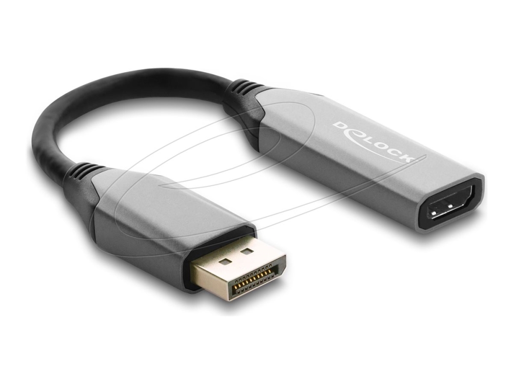 Delock Aktiver Displayport 1.4 Zu Hdmi Adapter 8K Mit Hdr Funktion (64366)