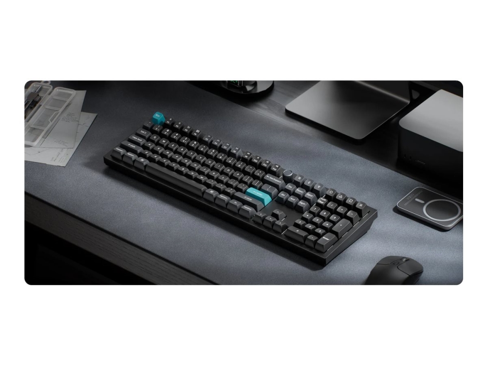 Keychron Q6 Ultra 8K, Volle Größe (100%), Verkabelt &Amp Drahtlos, Usb + Rf Wireless + Bluetooth, Mechanisch, Rgb Led, Schwarz