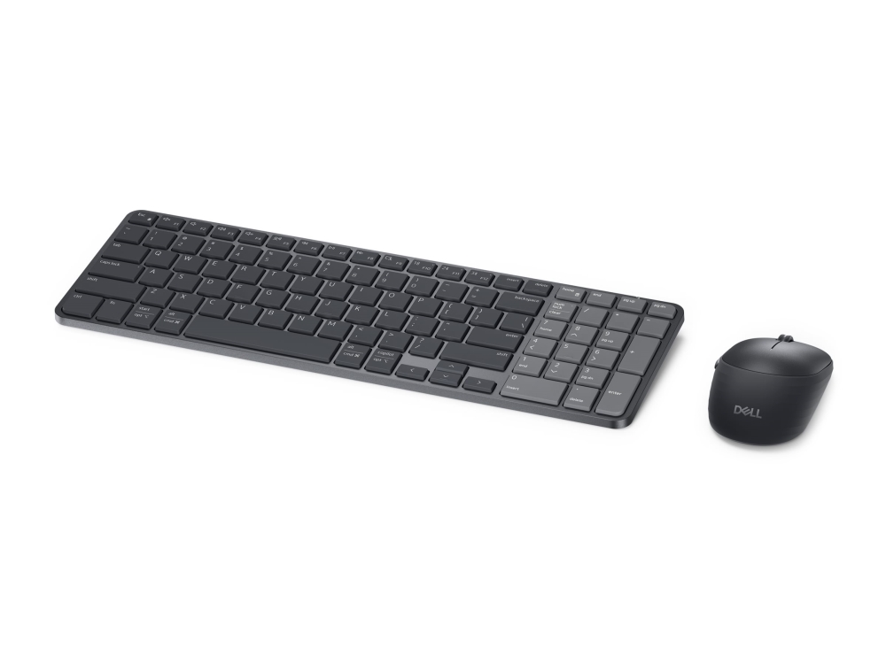 Dell Pro 7 Km746 - Sæt Med Mus Og Tastatur - Kan Genoplades - Compact - Trådløs - 2.4 Ghz, Bluetooth - Qwerty - Pan Nordic - Sort - Med 3 Years Nbd A