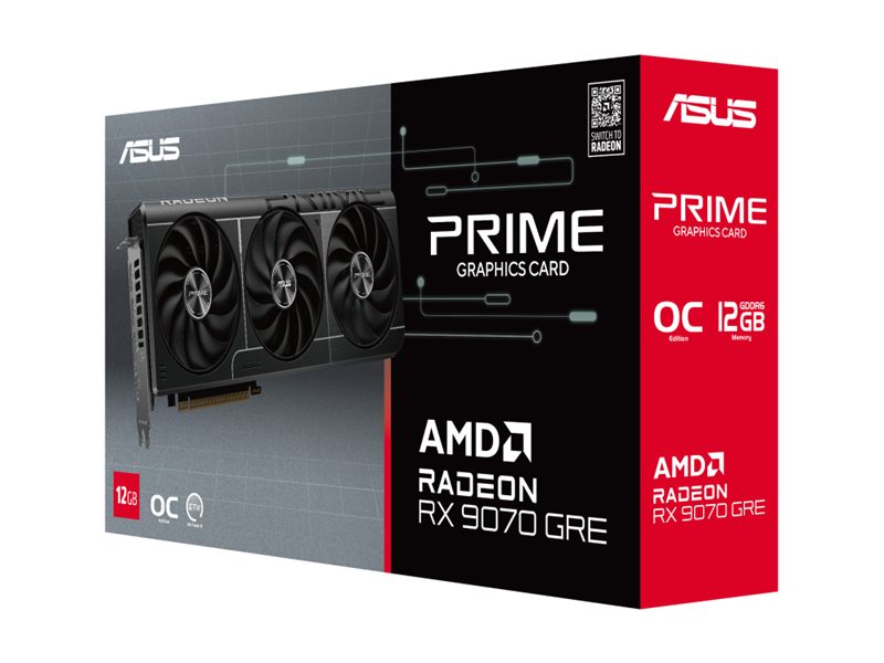 Asus Vga 12Gb Rx9070 Gre Oc Edition 3Xdp/Hdmi Prime Radeon Rx 9070 Gre Oc Edition 12Gb Gddr6