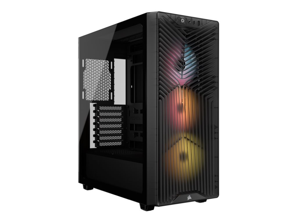 Corsair 3200D Rs Argb Mid-Tower Pc Case - Smoke, Midi Tower, Pc, Schwarz, Mini-Itx, Micro Atx, Atx, Stahl, Gehärtetes Glas, Kunststoff, Multi