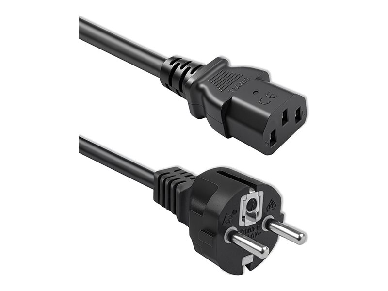 Qoltec - Strømkabel - Power Cee 7/7 Til Power Iec 60320 C13 - 250 V - 16 A - 1.5 M - Sort