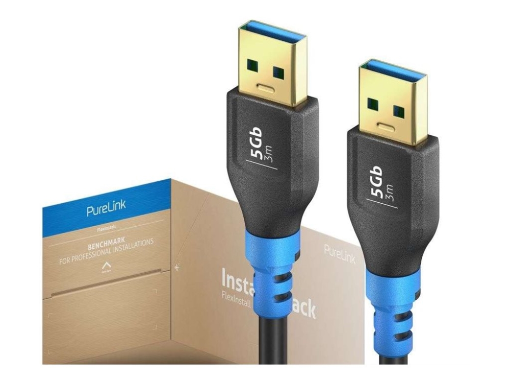 Purelink Fi-U300-030-Pck, 3 M, Usb A, Usb B, Usb 3.2 Gen 1 (3.1 Gen 1), 5 Gbit/S, Schwarz, Blau