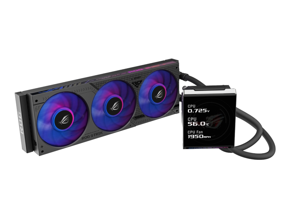 Asus Rog Strix Lc Iv 360 Argb Lcd, All-In-One-Flüssigkeitskühler, 12 Cm, Schwarz