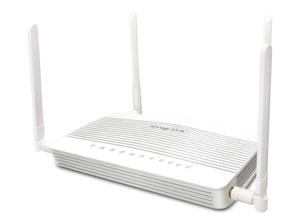 Draytek Vigor C410ax, Wi-Fi 6 (802.11Ax), Dual-Band (2,4 Ghz/5 Ghz), Ethernet/Lan, 4G, Weiß, Desktop-/Pol-Router