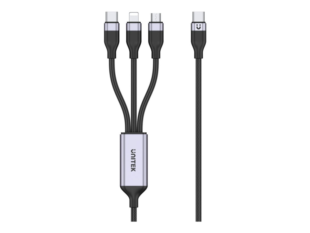 Unitek Usb 3-In-1 Ladekabel Schwarz C14101agy01-1.5M
