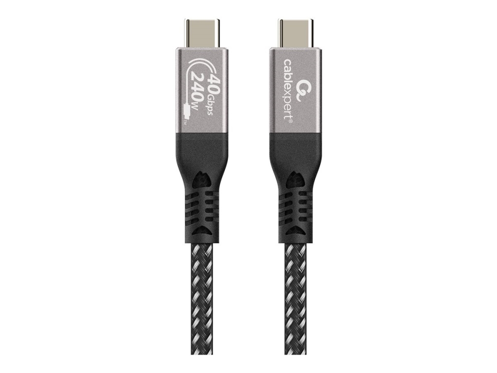 Cablexpert Premium - Usb-Kabel - Usb-C (Han) Til Usb-C (Han) - Usb4 Gen3x2 - 50 Cm - Op Til 40 Gbps Datatransferhastighed, Op Til 240 W Strømforsynin