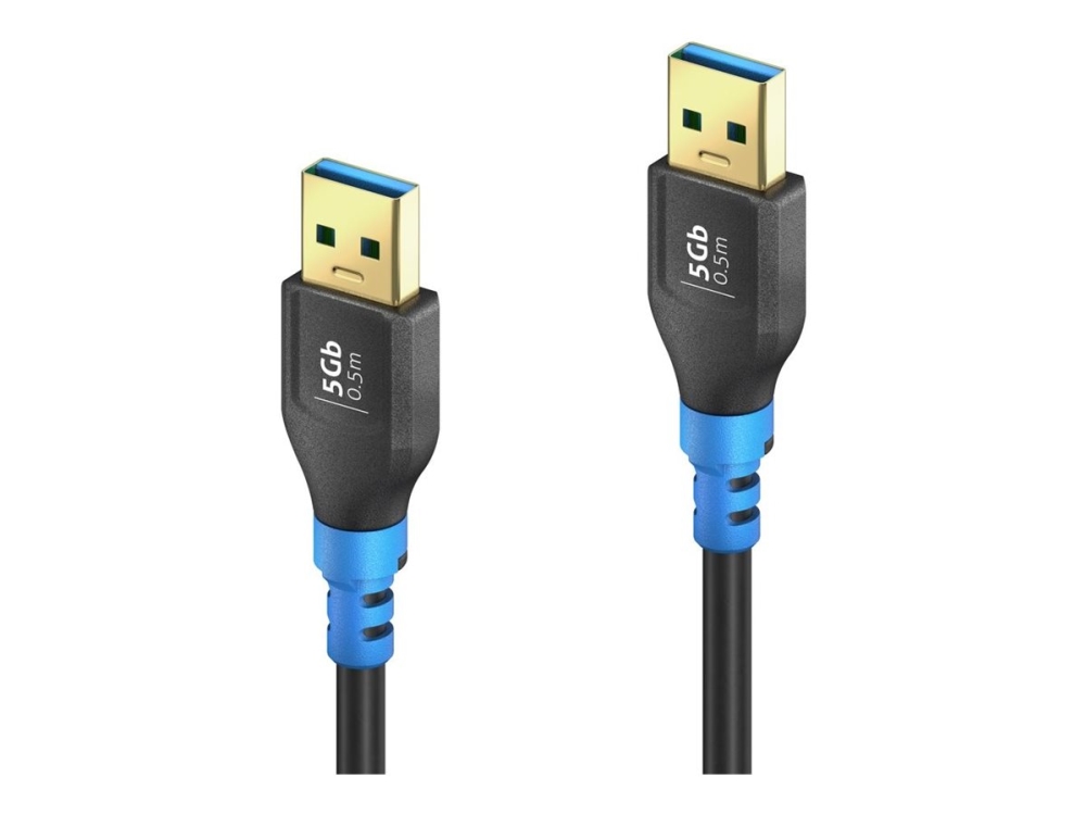 Purelink Fi-U310-005, 0,5 M, Usb A, Usb A, Usb 3.2 Gen 1 (3.1 Gen 1), 5 Gbit/S, Schwarz, Blau