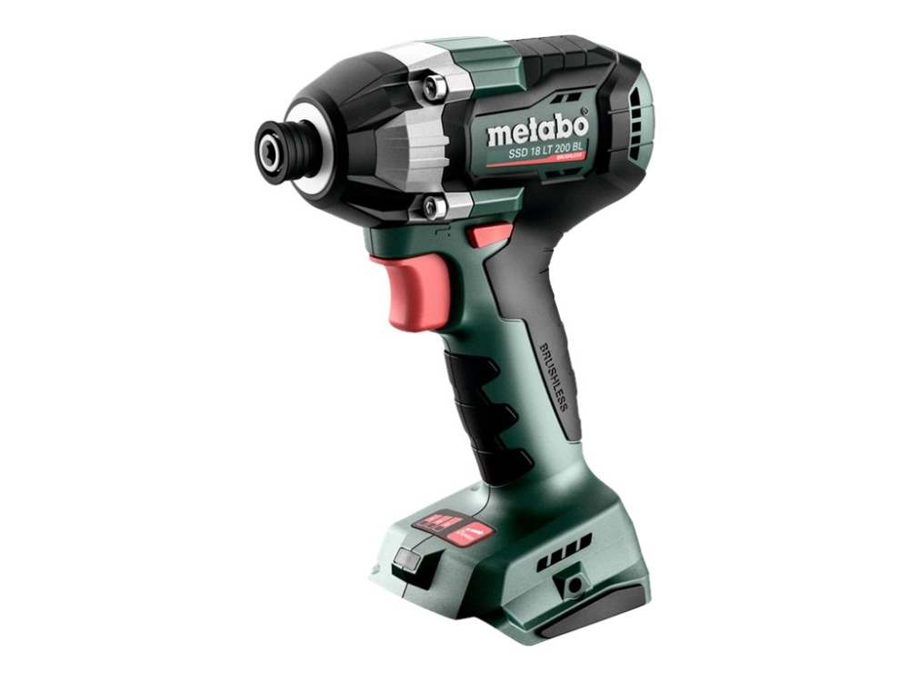 Metabo SSD 18 LT 200 BL, Mutterdragare, Pistolhandtag, 1/4, Svart, Grön, Röd, Borstlös, Hängkrok - SOLO