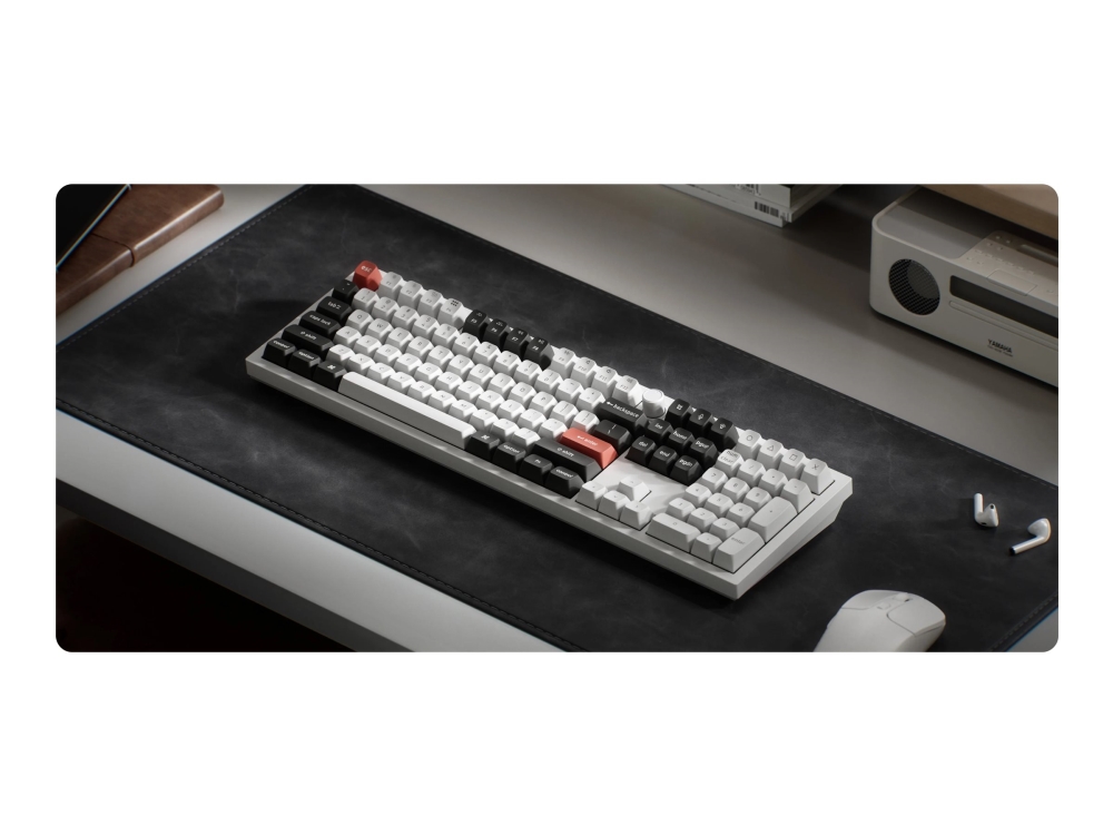 Keychron Q6 Ultra 8K, Volle Größe (100 %), Verkabelt Und Drahtlos, Usb + Rf Wireless + Bluetooth, Mechanisch, Rgb Led, Weiß