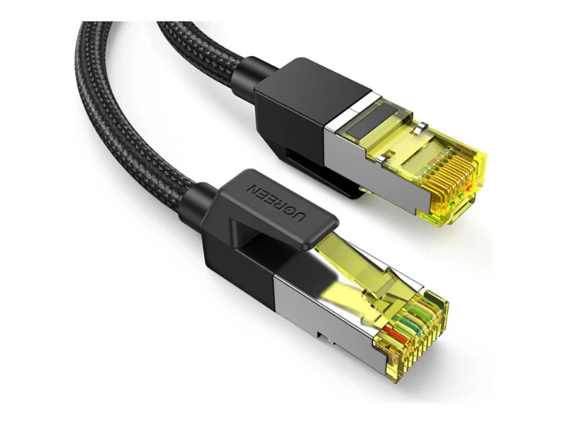 Ugreen Nw150 Geflochtenes Netzwerkkabel, Ethernet Rj45, Kat.7, F/Ftp, 1M (Schwarz)