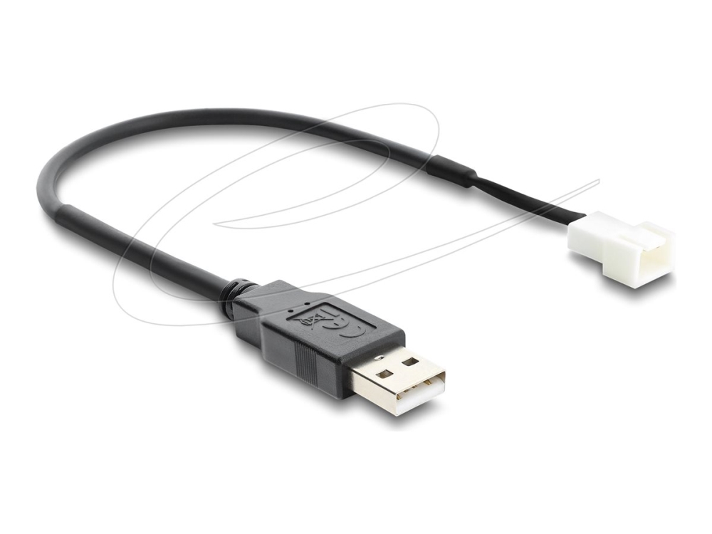 Delock 91225, 3-Polig, 0,2 M, Stecker, Buchse, Gerade, Gerade