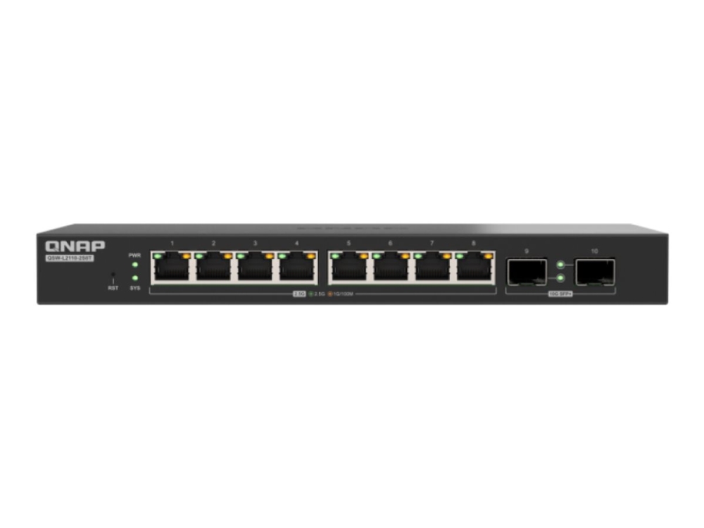 Qnap Qsw-L2110-2S8t, Managed, Desktop