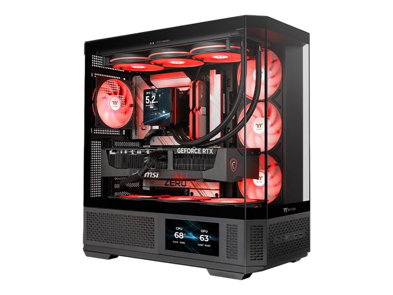 Thermaltake View 370 Tg Argb, Midi Tower, Pc, Schwarz, Atx, Eatx, Micro Atx, Mini-Itx, Spcc, Gehärtetes Glas, Gaming