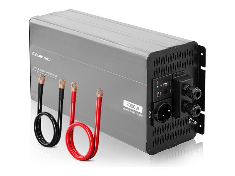Qoltec Pure Sine Wave inverter 12V til 230V 4000/8000W