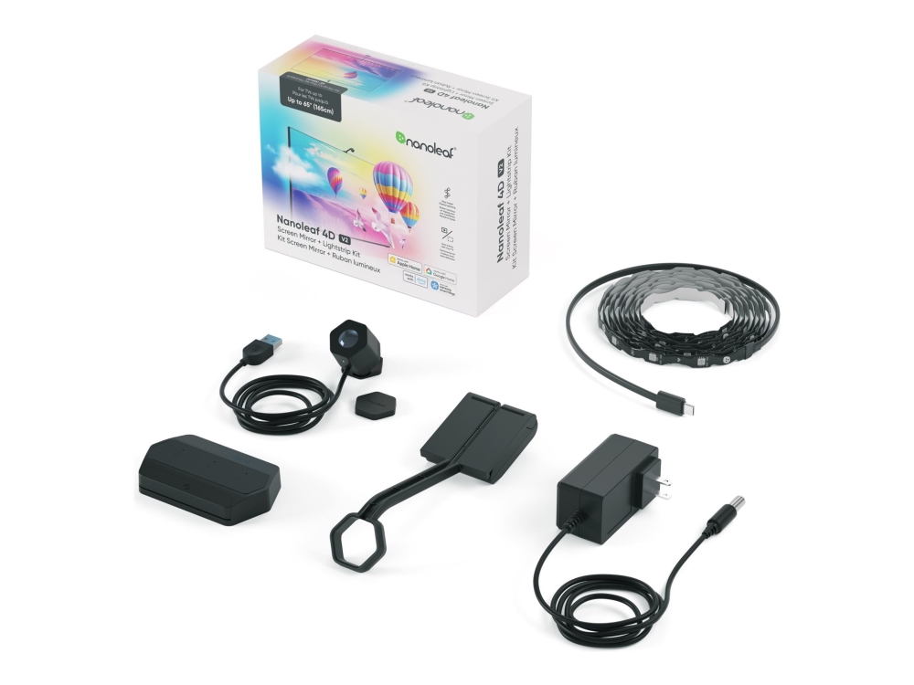 Nanoleaf 4D V2 TV Screen Mirror + Light Strips sæt til op til 65" - 24 W - Multicolor RGB