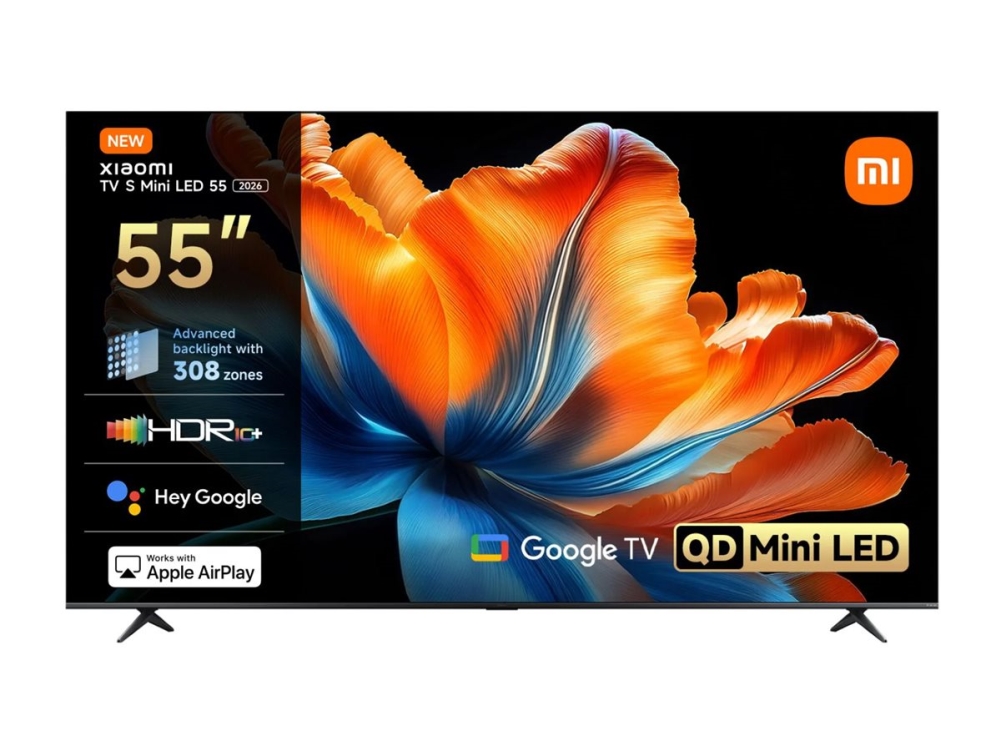 Xiaomi S Mini LED 2026 55 Smart TV Google TV 4K UHD mörkgrå