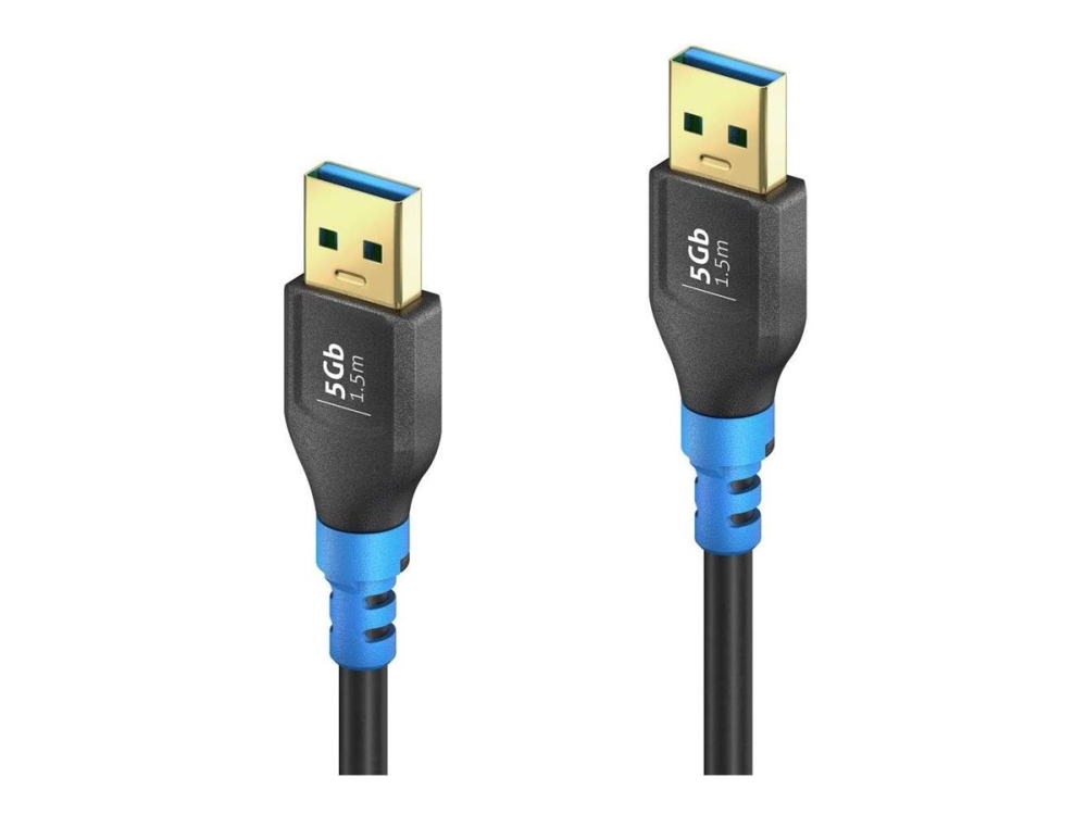 Purelink Flexinstall Series Premium - Usb-Kabel - Usb Type A (Han) Til Usb Type A (Han) - Usb 3.2 Gen 1X1 - 5 V - 3 A - 1.5 M - Sort