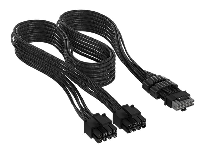 CORSAIR Elite Premium Type 4 - Strømkabel - 8 pin PCIe-strøm (han) til 16-pin PCI-strøm (han) - 65 cm - individually sleeved - sort