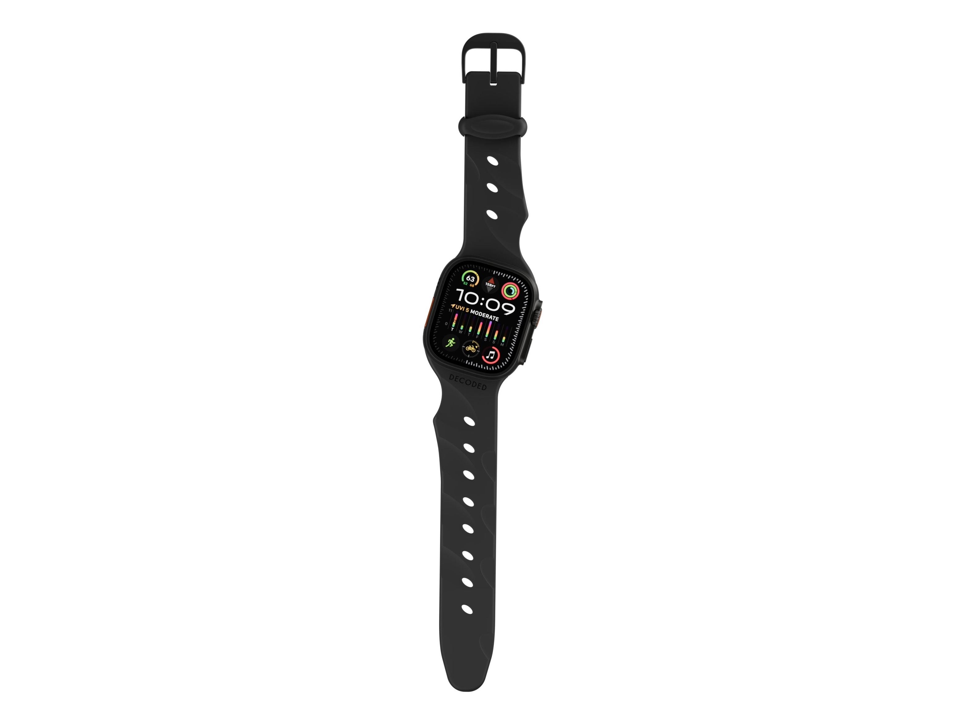 Decoded Ares Splice, Band, Smartwatch, Sort, Apple, Apple Watch 38Mm / 40Mm / 41Mm / 42Mm, Silikone