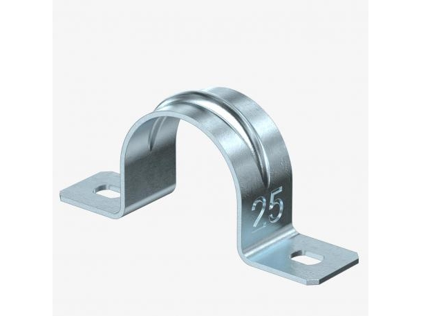 Kabelbøjle 25 mm, 2-lap, (galvanisk forzinket) G (100)