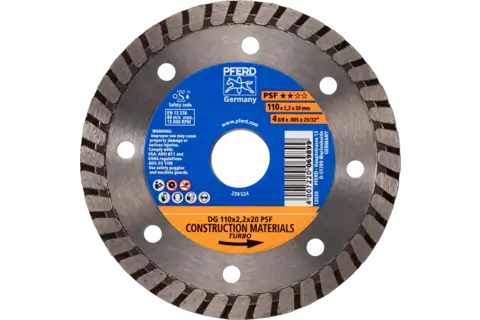 Pferd Diamond Cut-Off Wheels For The Construction Industry, Type With Continuous Rim Psf, Stål