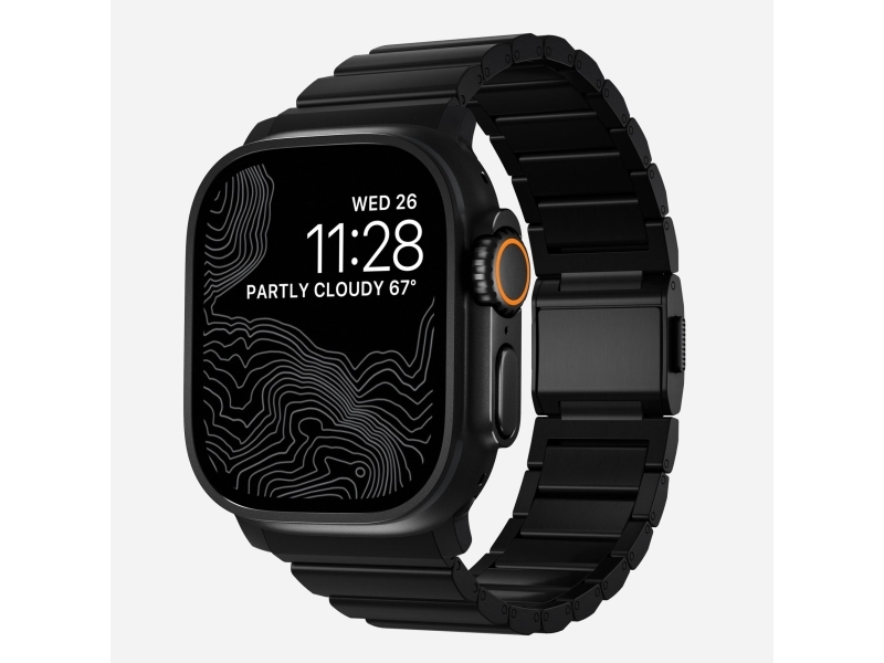 Nomad Nm014834858, Band, Smartwatch, Sort, Apple, Watch 49Mm, 46Mm, 45Mm, 44Mm, And 42Mm, Titanium