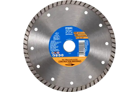 Pferd Diamond Cut-Off Wheels For The Construction Industry, Type With Continuous Rim Psf, Stål
