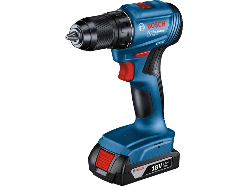 Bosch Gsr 185-Li Professional, Handbohrmaschine, Bürstenlos, Blau, 1,3 Cm, 1900 Rpm, 3,5 Cm