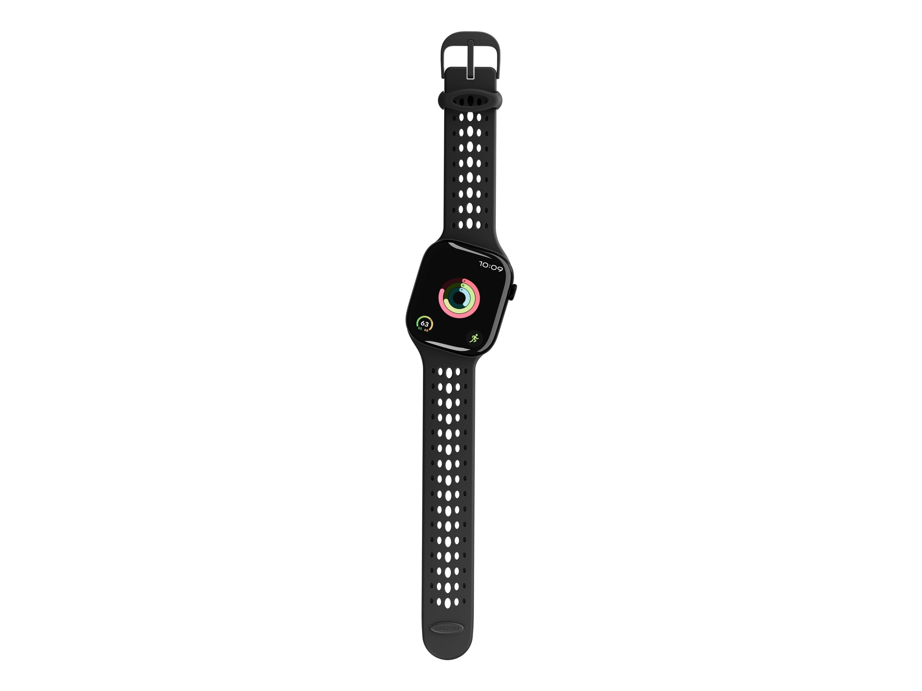 Decoded Ares O Watch Band, Band, Smartwatch, Sort, Apple, Apple Watch 38Mm / 40Mm / 41Mm / 42Mm, Silikone