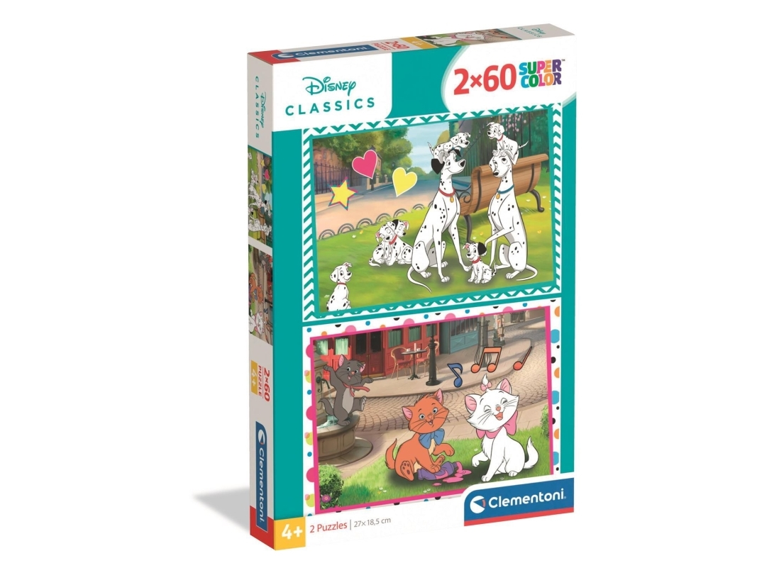 Clementoni Puslespil Disney Classic 2026, 2X60 Brikker