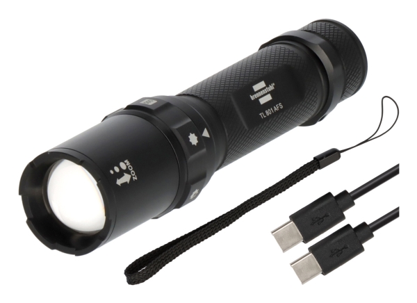 Brennenstuhl 1178600210, Taschenlampe, Schwarz, Metall, Ip44, Led, 1 Lampen