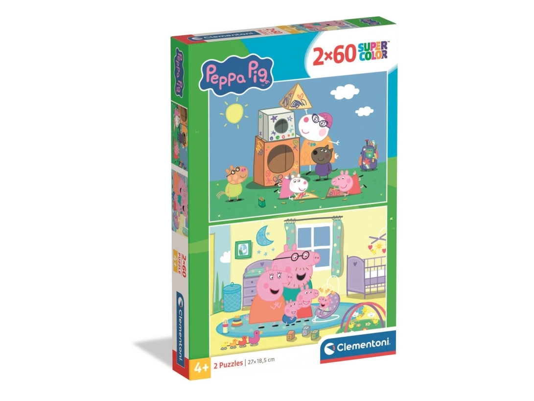Puslespil Peppa Pig 2026, 2X60 Brikker