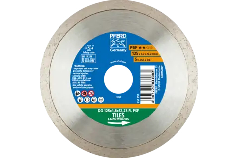 Pferd Diamond Cut-Off Wheels For The Construction Industry, Type With Continuous Rim Psf, Stål