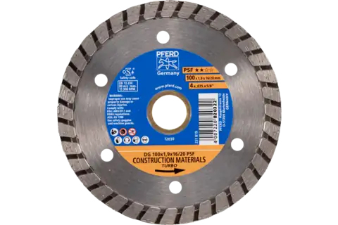 Pferd Diamond Cut-Off Wheels For The Construction Industry, Type With Continuous Rim Psf, Stål