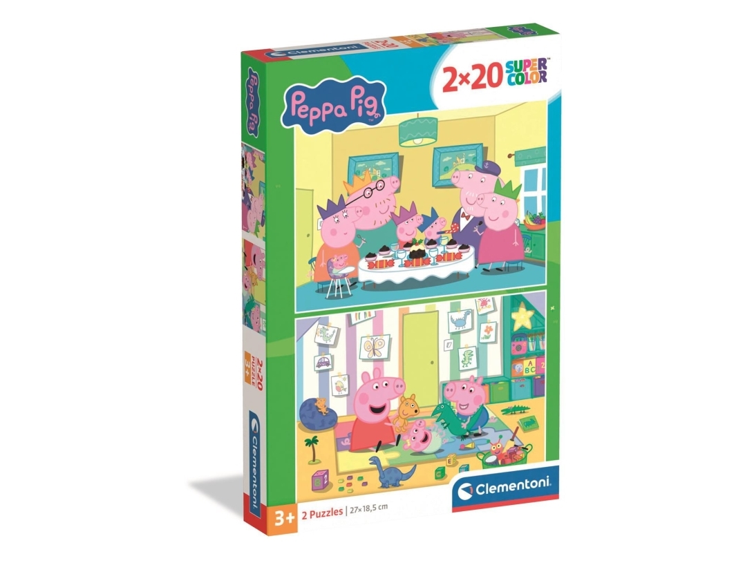 Puslespil Peppa Pig, 2X20 Brikker