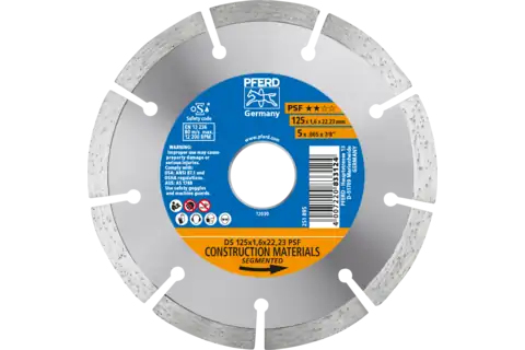 Pferd Diamond Cut-Off Wheels For The Construction Industry, Segmented Type Psf, Stahl