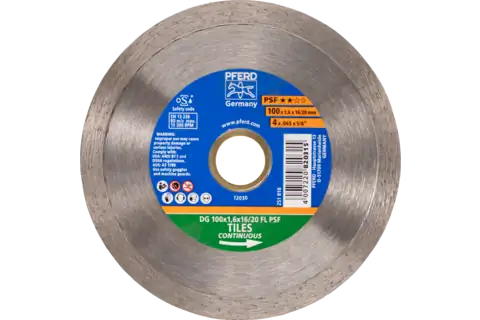Pferd Diamond Cut-Off Wheels For The Construction Industry, Type With Continuous Rim Psf, Stål