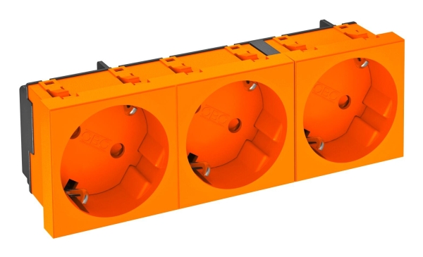 Obo Bettermann 6120125, 2P, Skrueløs, Orange, Polykarbonat (Pc), Mat, 250 V