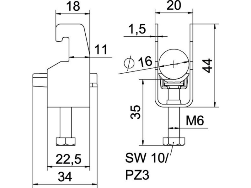 Alu-Bbs-Schelle 1-F. 12-16Mm