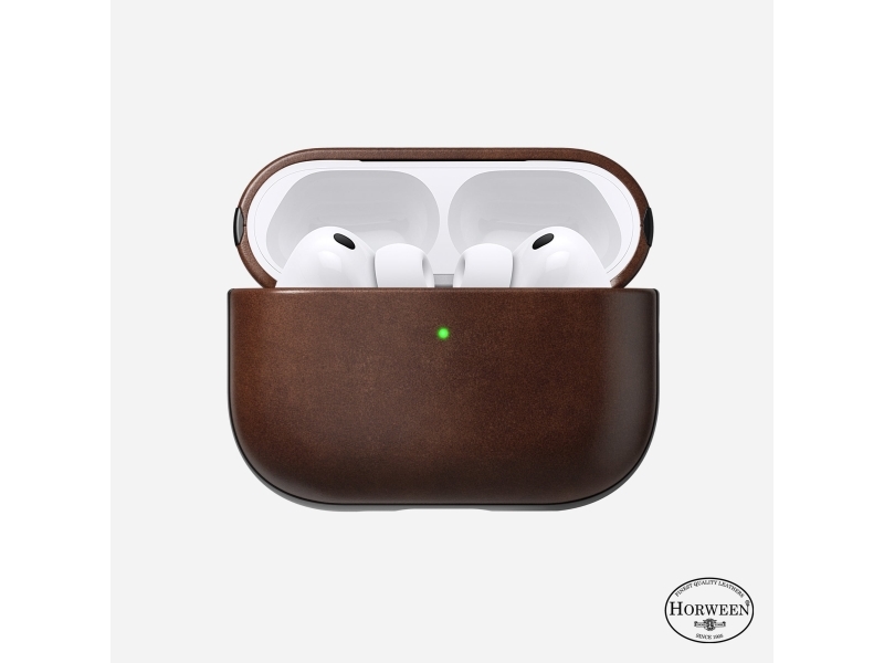 Nomad Goods NOMAD Modern Leather Case til Apple AirPods Pro 3 i Horween-læder (rustic brown)