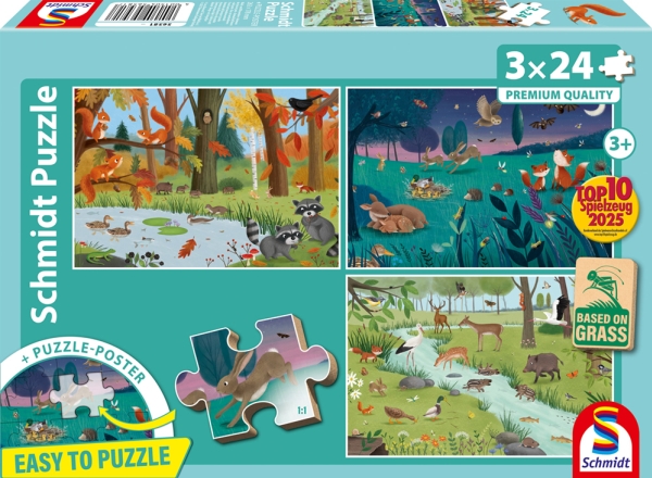 Schmidt Spiele 56581, 24 Stk., Dyr Og Planter, 3 År